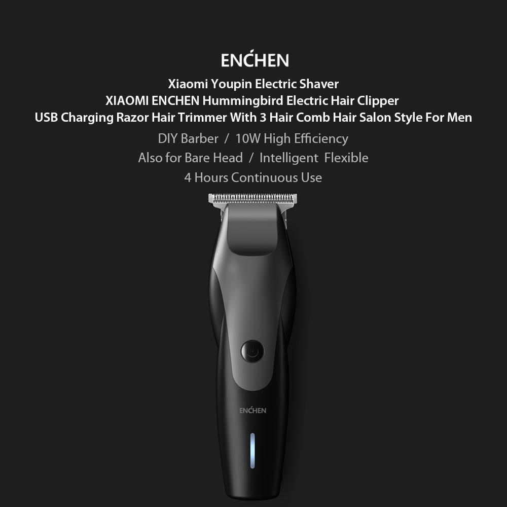 ENCHEN Hummingbird Electric Hair Clipper USB Charging Razor Hair Trimmer With 3 Hair Comb Hair Salon Style For Men