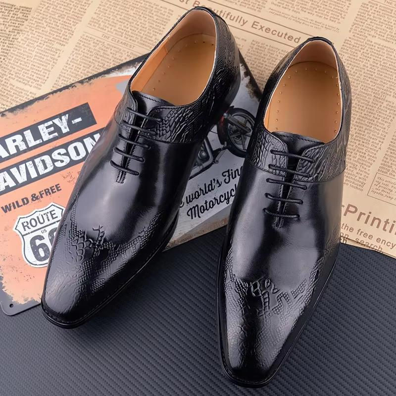 Fashion YAOLIDA Business Oxfords Shoes For Men Luxury Handmade Dress Wedding Office Side Pretty Printing Preminum Formal Leather Shoe CN