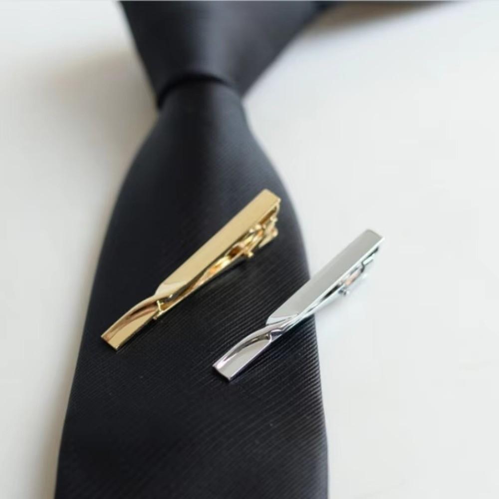 Elegant Classic Men's Tie Clip Metal Lightweight Tie Pin Portable Tie Clasp for Wedding Ceremony