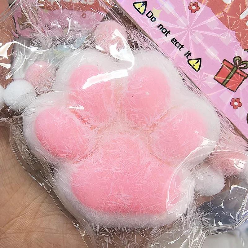 Сжимаемые игрушки в виде кошачьей лапки, милые мягкие игрушки для снятия стресса и расслабления, липкие декомпрессионные игрушки для сжимания в виде кошачьей лапки, подарок