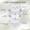 Светотерапия для лица, 7 цветов, светодиодные приборы для ухода за кожей, светодиодная маска для ухода за кожей красного света, домашнее использование, красота