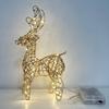 3D Рождественское украшение Олень на батарейках Предварительно освещенный Железный Олень с 30 светодиодными лампами Наружный Внутренний Светящийся Стоящий Олень для Сада Двора Газона