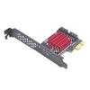 Плата расширения PCI-E 1X GEN3 на SATA 3.0 Full-Speed, 2-портовый 6G-адаптер для жесткого диска IPFS (JMS582)
