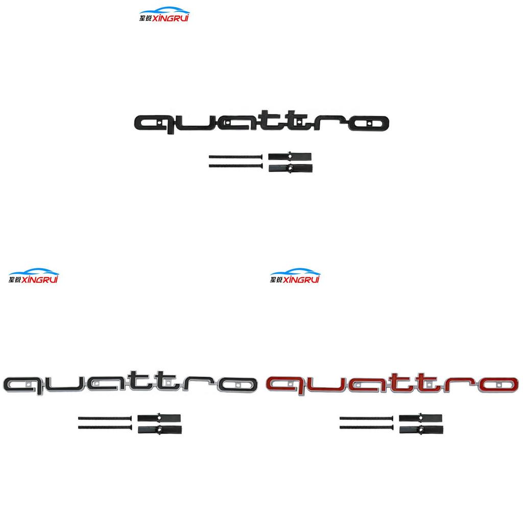 Эмблема на капот в стиле RS Quattro, Хромированная эмблема на переднюю решетку, Аксессуар для экстерьера автомобиля