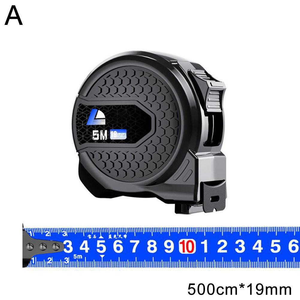 Fluorescent Steel Tape Measure - Self-Locking High Precision Metric Ruler Wear-Resistant Retractable Measure Tools