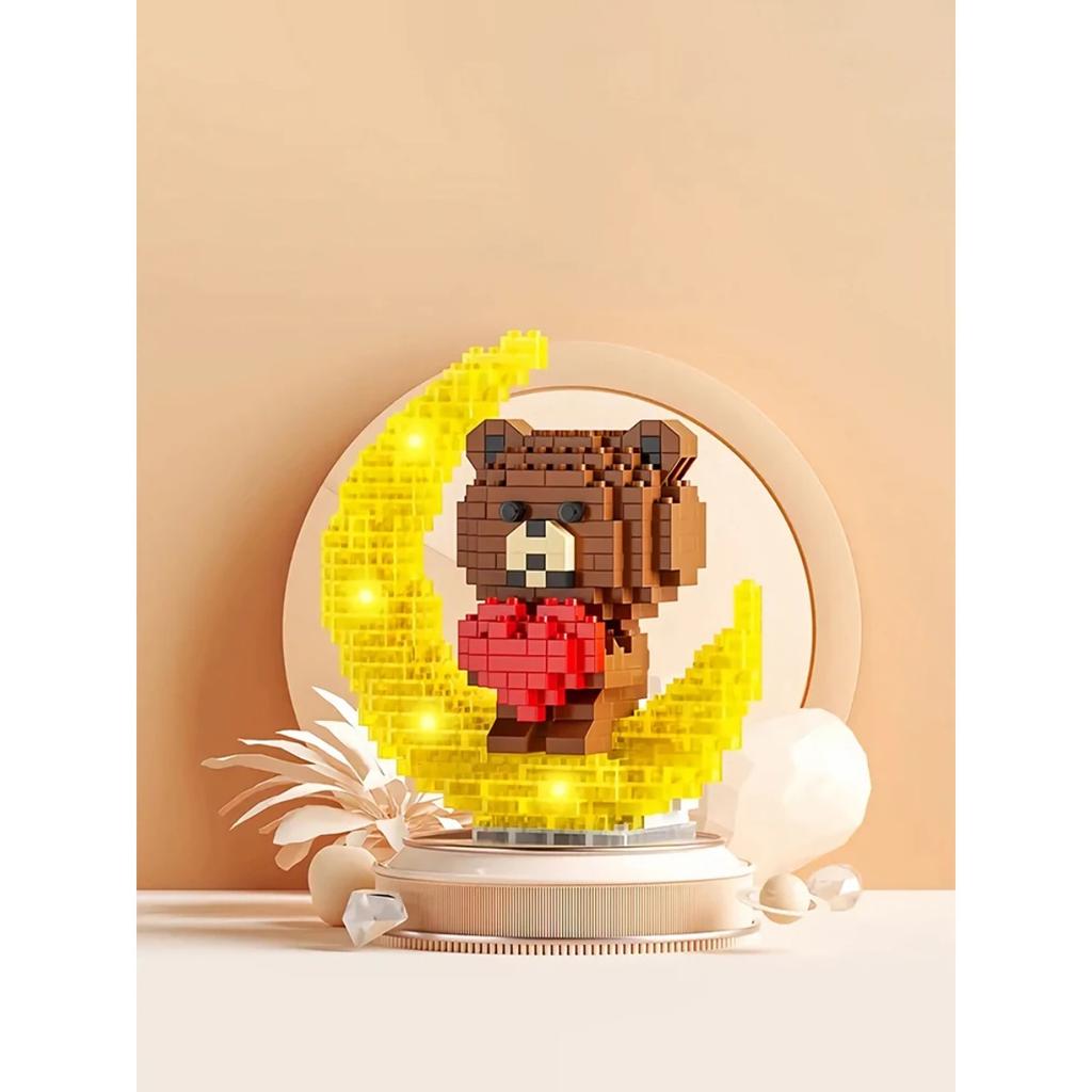 Cute Bear Light-Up Building Blocks - The Perfect Educational Birthday Gift for Friends!