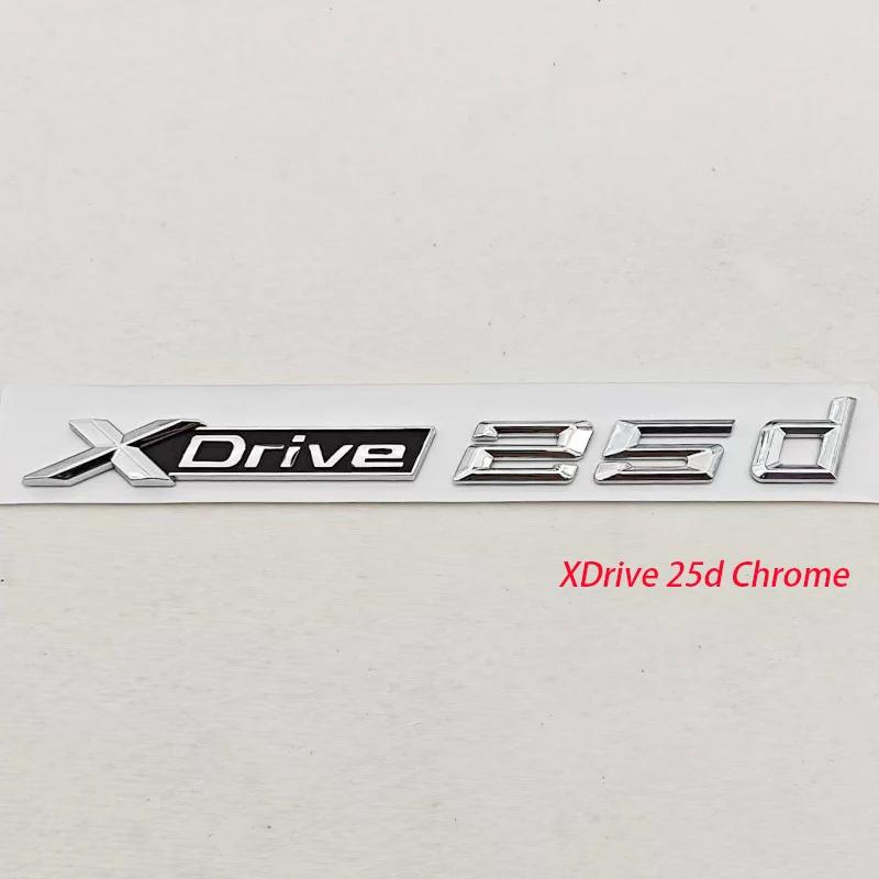 3D ABS Car Styling Logo XDrive 25i 25d Badge Rear Trunk Emblem Side Door Sticker For BMW X2 X3 XDrive Auto Accessories zw5