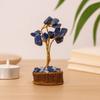 Sodalite Gemstone Tree Wood Base 15 Gemstones