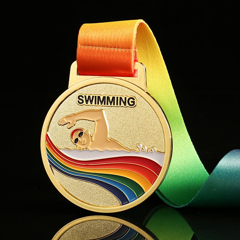 Custom Children's Metal Medals for Marathons, Skating, Swimming, Badminton - Commemorative Hanging Tags