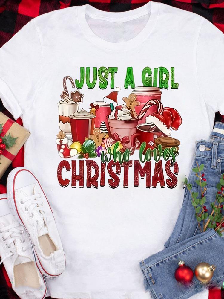 (Азиатский размер) Футболка с принтом в виде елки, милые, в стиле 90-х, с коротким рукавом, модные, с графическим принтом.