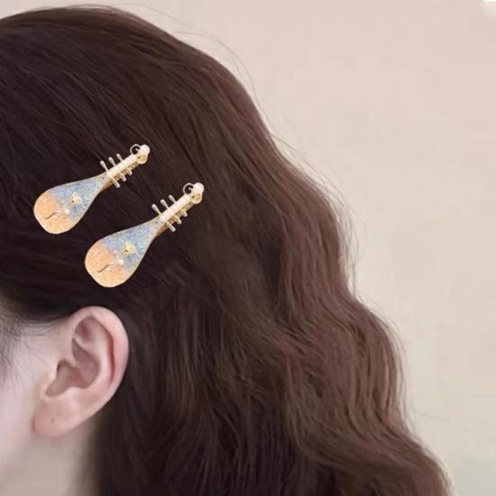 1/4 шт. Женские заколки для волос с искусственным жемчугом, цветочным дизайном, надежной фиксацией, шпильки для волос в форме лютни, аксессуары для формальной прически