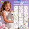 Трансграничные Новые Мультяшные Детские Наклейки-Татуировки с Единорогом Милое Животное Лицо Динозавра