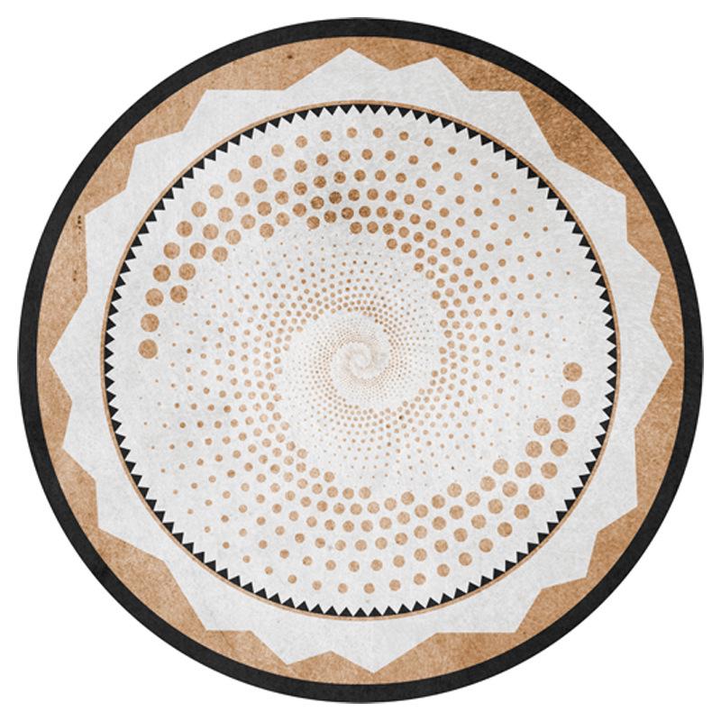 Современный круглый ковер из искусственного меха в стиле коровьей кожи для гостиных и спален