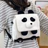Bag Fashion New Cartoon Cute Panda Canvas Bag Student Backpack Women's Bag One Shoulder Crossbody Bag Mailer Bag