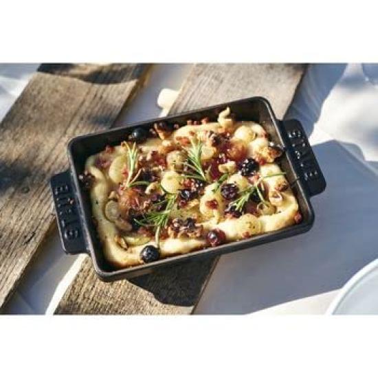 Staub Прямоугольное блюдо черное 15 x Эмалированное железное блюдо для запекания Японское блюдо "Мини 11 см" [Авторизованный продукт] 40509-548