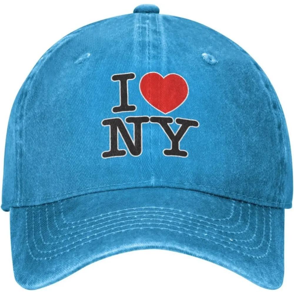 Бейсболка I Love New York из джинсовой ткани, стираная, хлопковая, регулируемая, унисекс, крутая, папина, спортивная, ковбойская шляпа, один размер