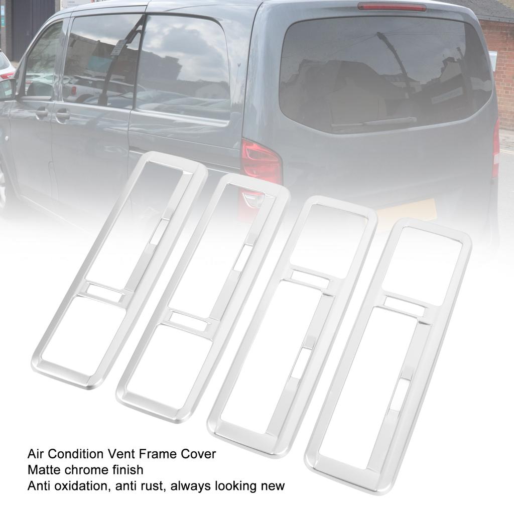 4 шт. крышка вентиляционной рамы для кондиционера на крыше автомобиля, замена накладки на розетку переменного тока для Mercedes-Benz Vito W447 2014 -