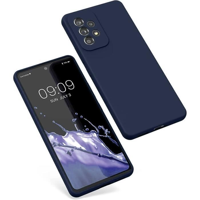 Coque de Protection - BOOLING - pour Samsung Galaxy A53 5G - Souple - Silicone Gel - Bleu Marine