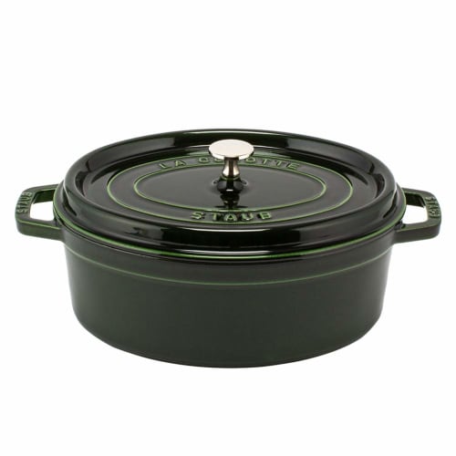 Staub Oval Pico Cocotte (29cm, Enamel Pot) 1102985, Vitamin Basil Green