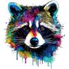 1/2pcs Coloured Raccoon Head Heat Transfer Sticker, DIY Iron-On Decals For Clothes, T-Shirt Making, Pillow Decorating, Clothing Supplies & Appliques