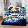 Плюшевое одеяло Doraemon, Мультяшное аниме, Мягкое, Фланелевое покрывало, Для гостиной, спальни, кровати, дивана, Пикника, Теплое для детей