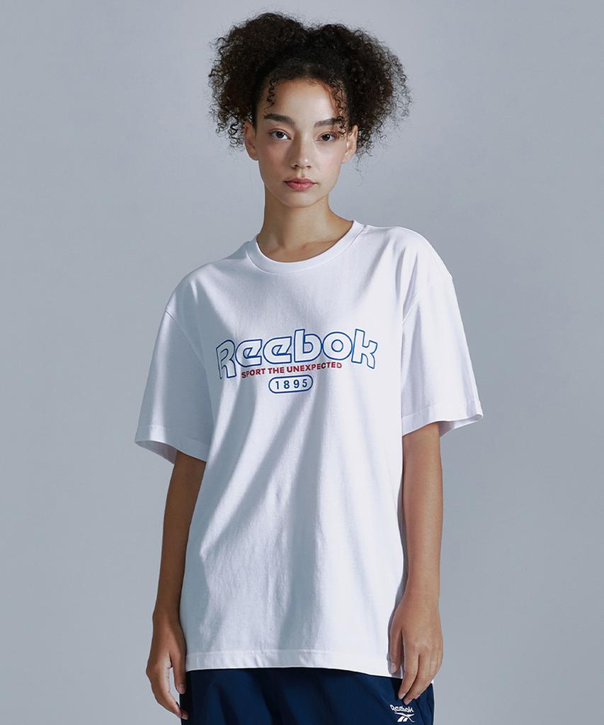 Reebok Базовая графическая футболка - Белая