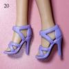21 Styles Foot Length 2.2cm Fashion High Heels Shoes Accessories Doll Shoes 1/6 Dolls Boot