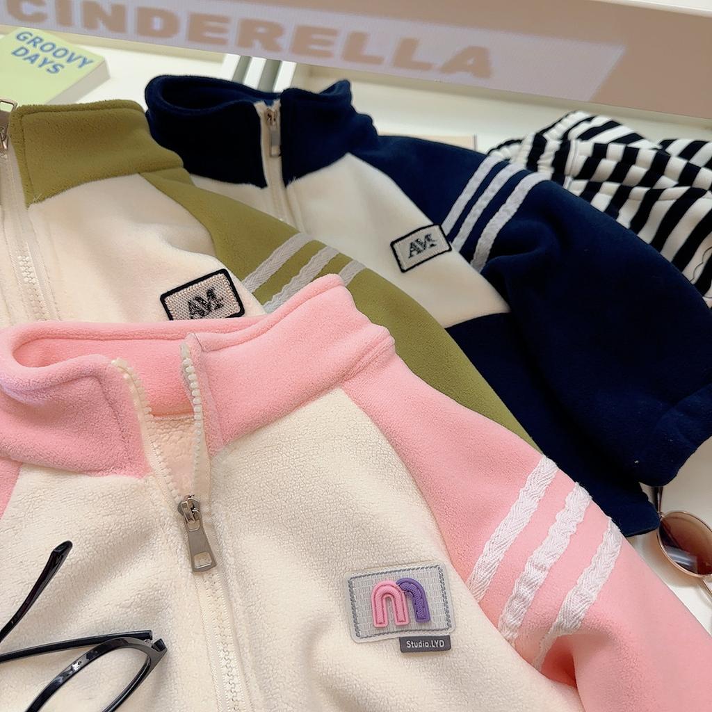Children's Autumn and Winter Jackets, Thickened Fleece and Children's Clothing, Boys and Girls' Thickened Tops and Coats