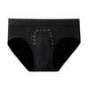 Men Briefs Elastic Mid-Waist Design Solid Color U-Convex Panties High Elasticity Comfortable Fit Underwear