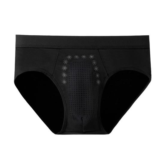 Men Briefs Elastic Mid-Waist Design Solid Color U-Convex Panties High Elasticity Comfortable Fit Underwear