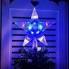 15/19/23cm Christmas Tree Top Star Light LED Glowing Star Lamp Xmas Tree Decoration Home Party Supplies Navidad New Year Gift