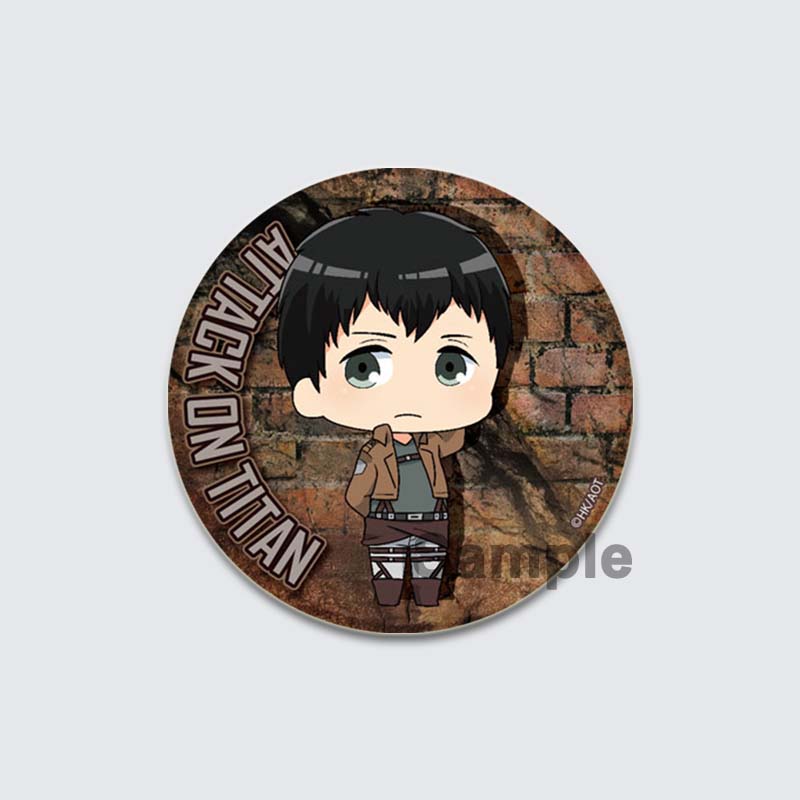 32/44/58 мм аниме-броши Атака титанов Мультфильм Армин Арлерт/Эрен Йегер Значки на лацкан Значок на рюкзак Ювелирные изделия Коллекции фанатов Подарки