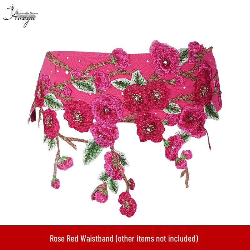 Новый комплект для танца живота Huayu Dance: бюстгальтер и костюм с бисером для женщин - коллекция весна/лето