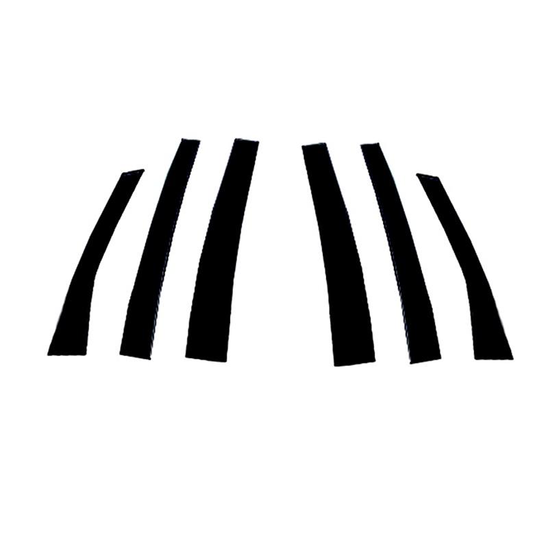 6 шт. глянцевая черная накладка на стойки оконных стоек автомобиля для Volkswagen Polo Mk4 (9N)Наклейки на автомобиль 5-дверный хэтчбек 2002-2010 гг.