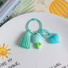 With Tassel Sweet Resin Tulip Keyring Young Girl's Heart Tulip Flower Keychain Pendant   Girls