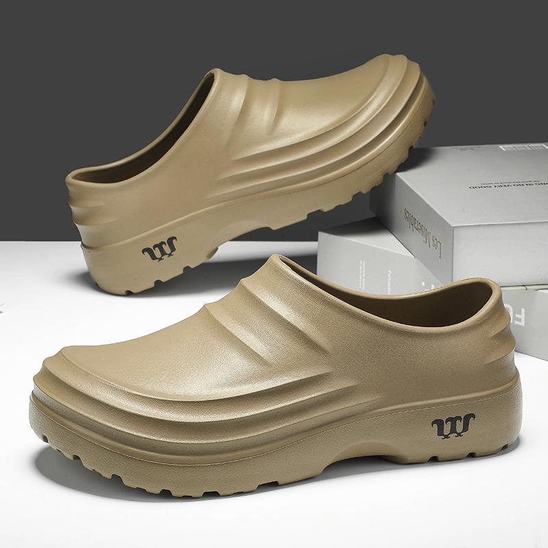 Fashion Summer Chef Shoes Anti Slip and Oil Proof Work Shoes Lazy Slippers Casual Trendy Slipper One Step Fashion Garden Shoes For Beach