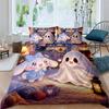 Cinnamoroll patterned soft and comfortable duvet cover, children's bedding set, available in king, large, single and double size
