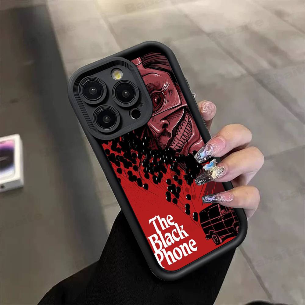 Чехол для телефона из ТПУ в стиле фильма ужасов The B-Black P-Phone Для Iphone 17 16 15 14 13 12 11 Pro Max Plus Чехол