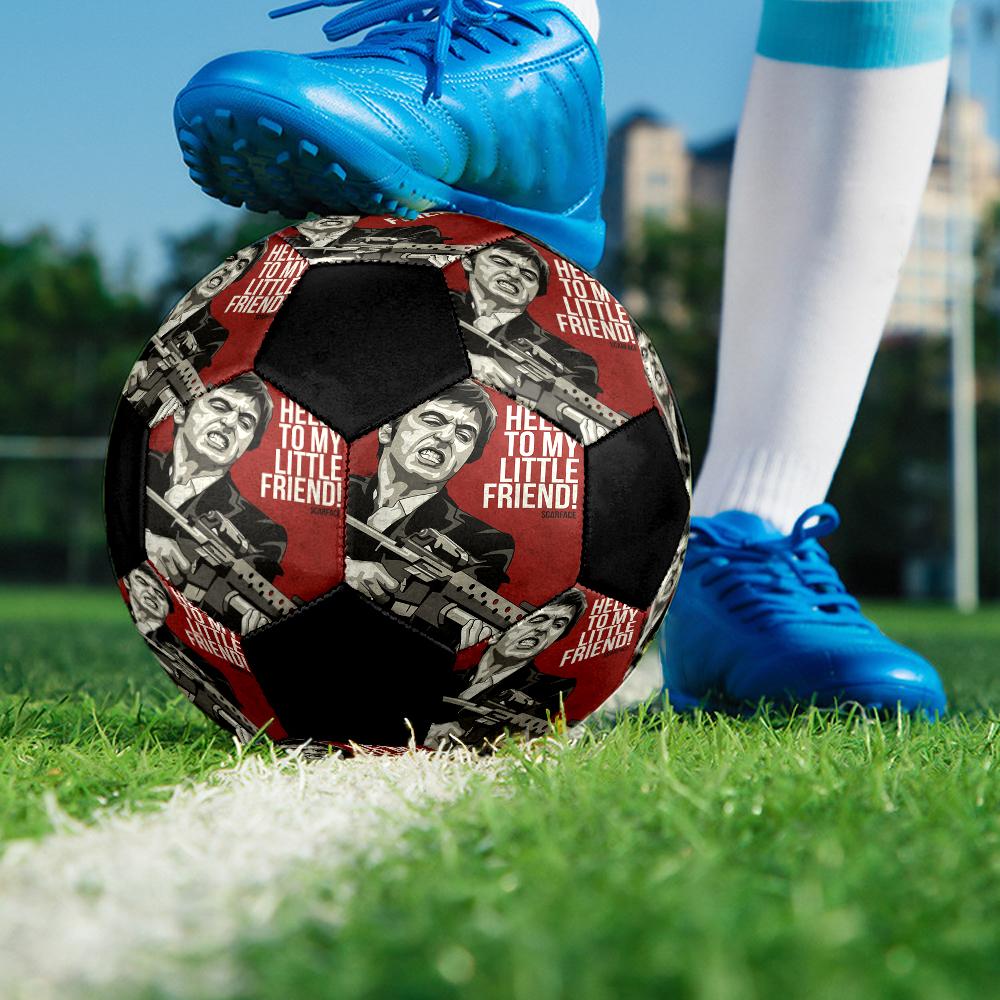 Scarface Indoor Soccer Ball Colorful Machine Stitched PVC Size 5 Team Training Competition Ready Durable High-Bounce Cool Sports Gift