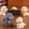Милая смоляная мини-собачка, щенок, миниатюрная фигурка животного, украшение для дома для волшебного сада, микропейзаж, кавайные украшения в горшках