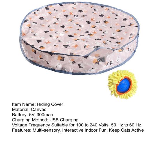 Интерактивные игрушки для кошек, живущих в помещении. Быстро катящийся мяч для игры в прятки. Мячи для кошек с 28-дюймовым игровым ковриком. Развлечения для кошек в помещении.