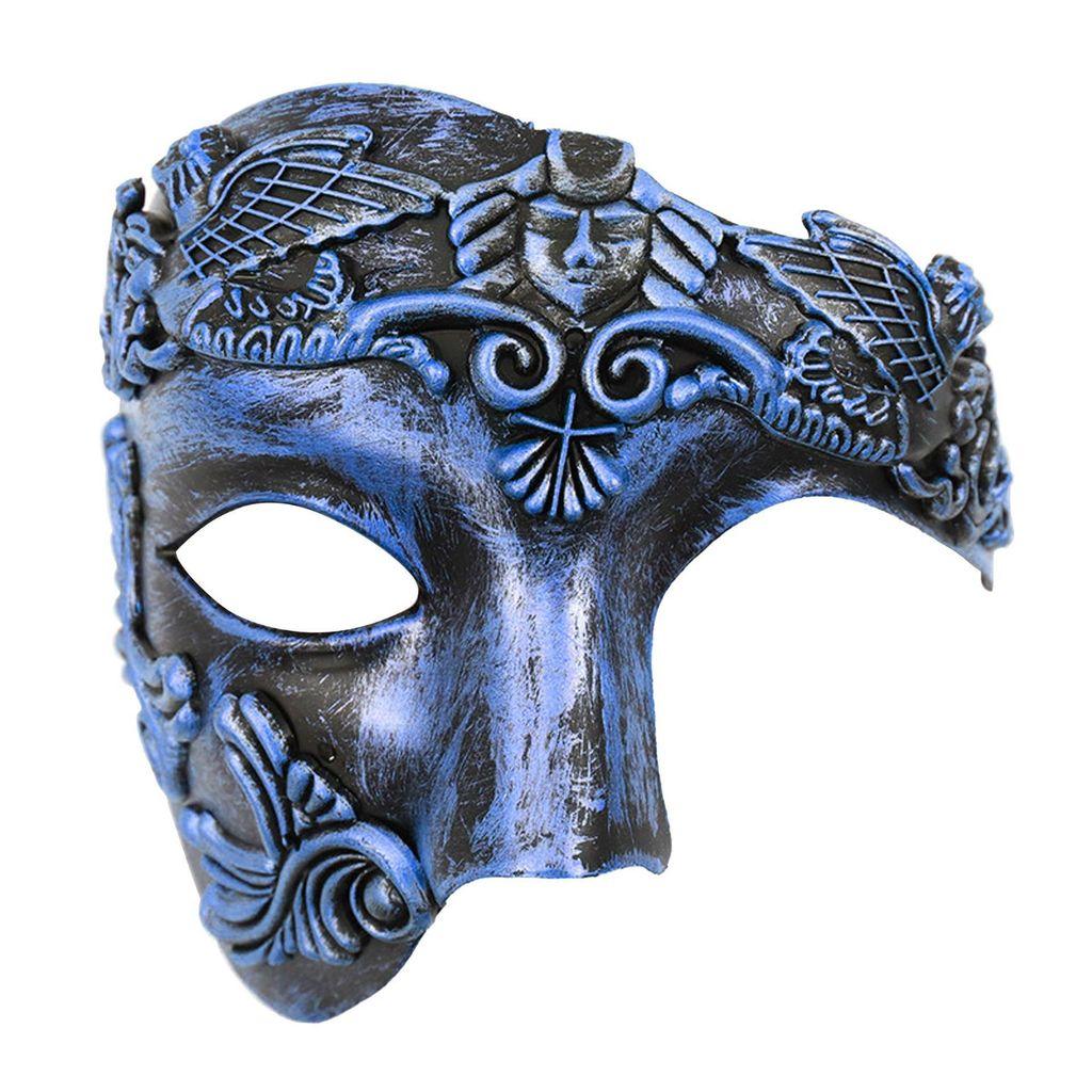 Roman Warrior Mask With Metallic Finish For Costume Events And Themed Parties