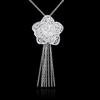 925 Sterling Silver Beautiful Flowers Pendant Necklace For Women Luxury Fashion Party Wedding Accessories Jewelry