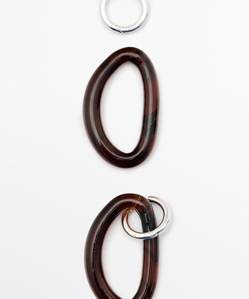Стеклянные серьги-кольца Massimo Dutti