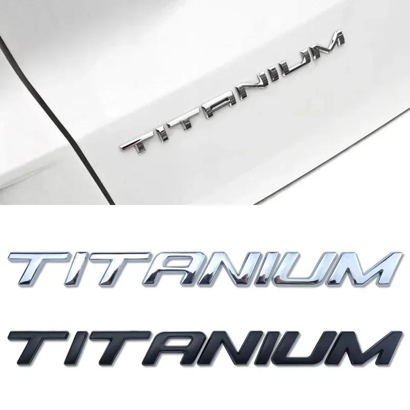 1pcs x Chrome Black TITANIUM REAR BOOT BADGE EMBLEM