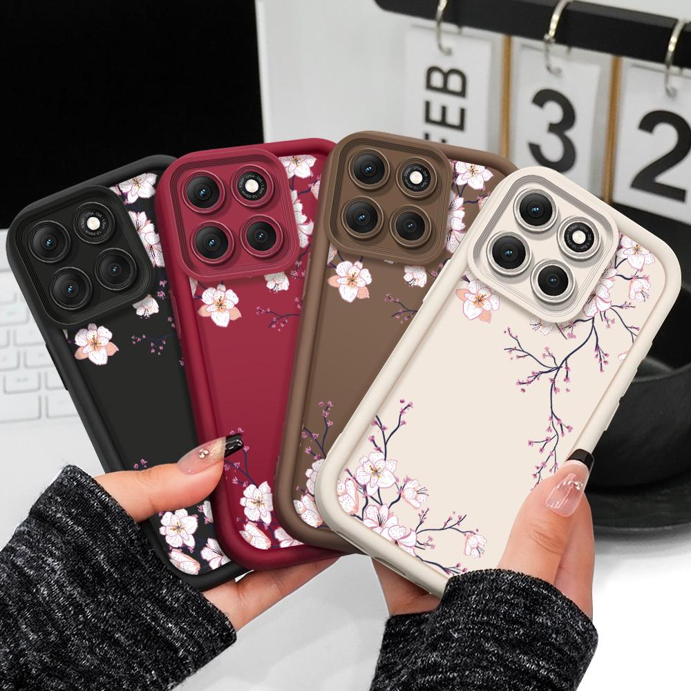 Чехол для телефона 'Цветы весны' для Motorola G86 G85 G84 G75 G60 G56 G54 G53 G52 G35 G34 G32 G30 G24 G22 G15 4G 5G Лестница Мягкий чехол