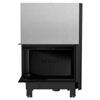 Steel fireplace KRATKI MBA left 17 kW Ø 200 Lift-up black thermotec
