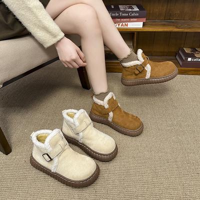 Женские зимние легкие теплые стеганые сапоги до середины икры на толстой подошве, нескользящие износостойкие повседневные кроссовки, хлопковые сапоги