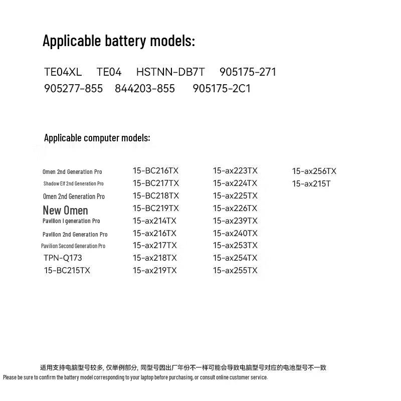 Green Giant TE04XL Laptop Battery for HP Omen/Pavilion Gaming