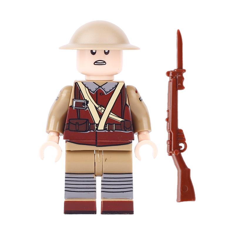 World War II Military Series Paratrooper Soldier Character Building Block Toys